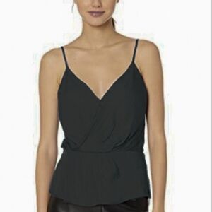 New with Tags Black 1. State Stanie Peplum Cami Blouse sz L